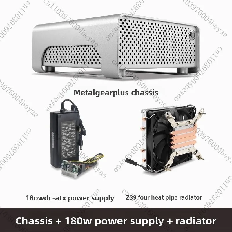 هيكل ITX صغير من الألومنيوم بالكامل من MGP مزود طاقة DC-ATX لسطح المكتب وشاشة عرض أساسية أفقية رفيعة للغاية هيكل صغير