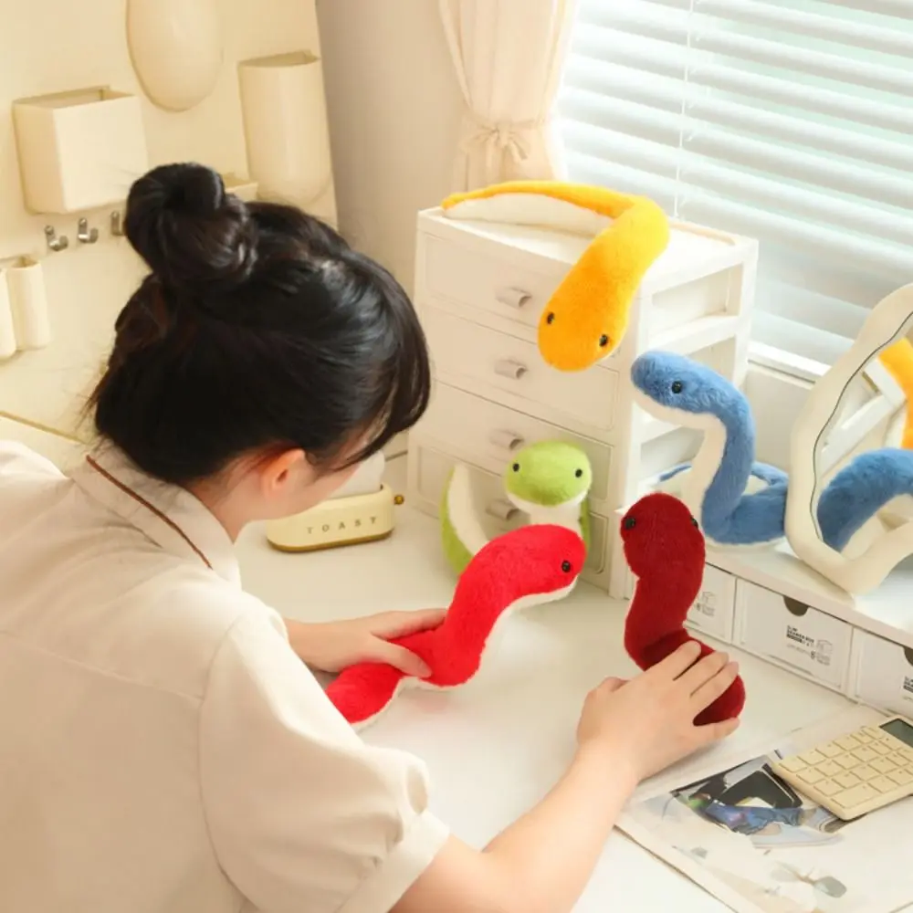 Stuffed Animal Snake Doll Soft Cotton Ornament Stuffed Snake Kawaii Decoration Simulated Snake Children Student