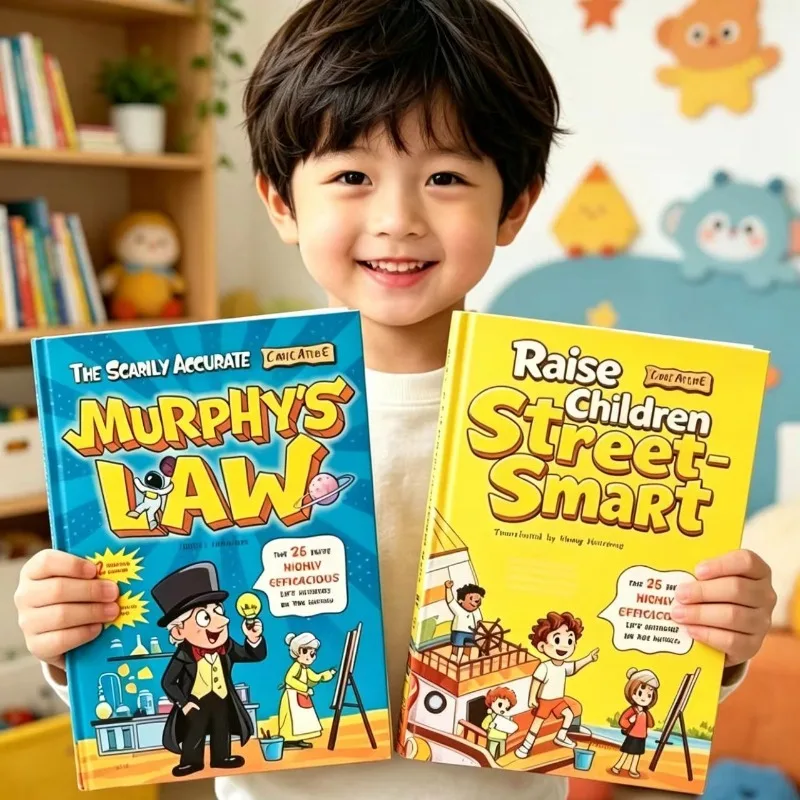 2 Pcs Nurturing and Life Wisdom Murphy's Law Nurturing Children Street Smart Education Learning Children Reading Gifts Textbook