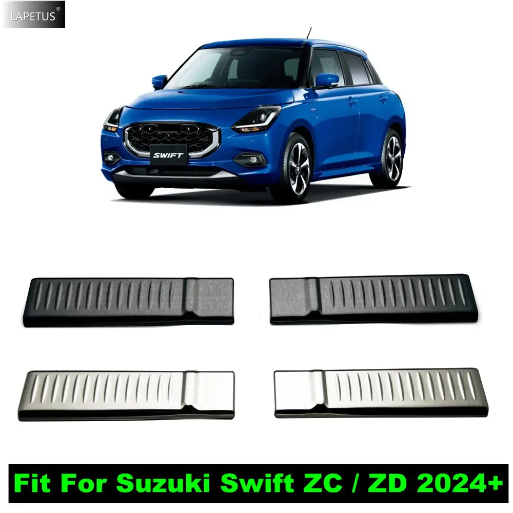 

Stainless Steel Car Rear Bumper Door Sill Plate Guard Panel Protection Cover Trim Accessories For Suzuki Swift ZC / ZD 2024 2025