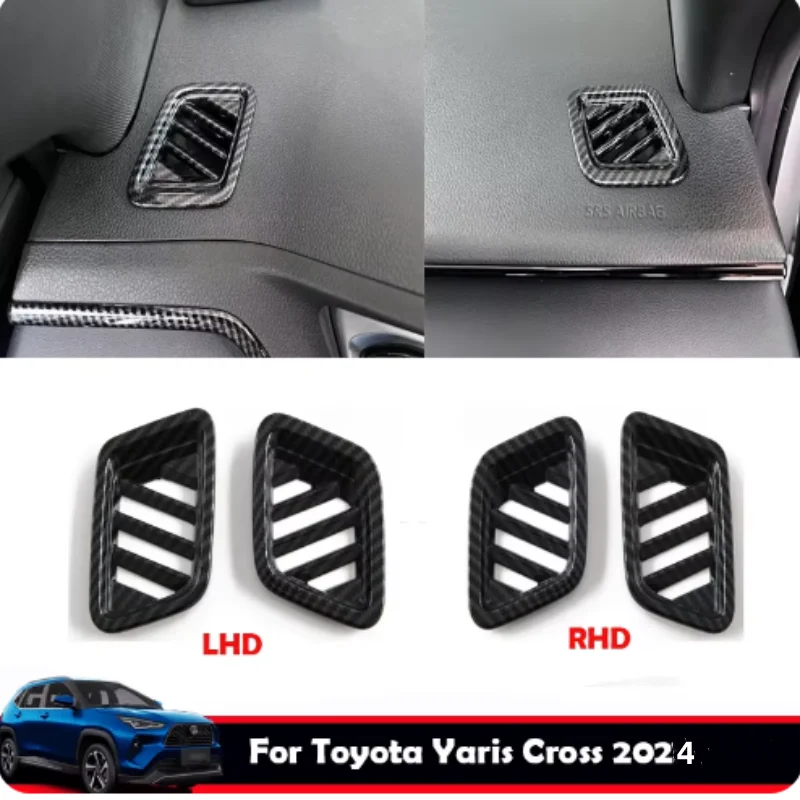 

For Toyota Yaris Cross 2024 ABS Front dashboard upper Air Condition Outlet panle AC Vent Cover Trim Interior Accessories