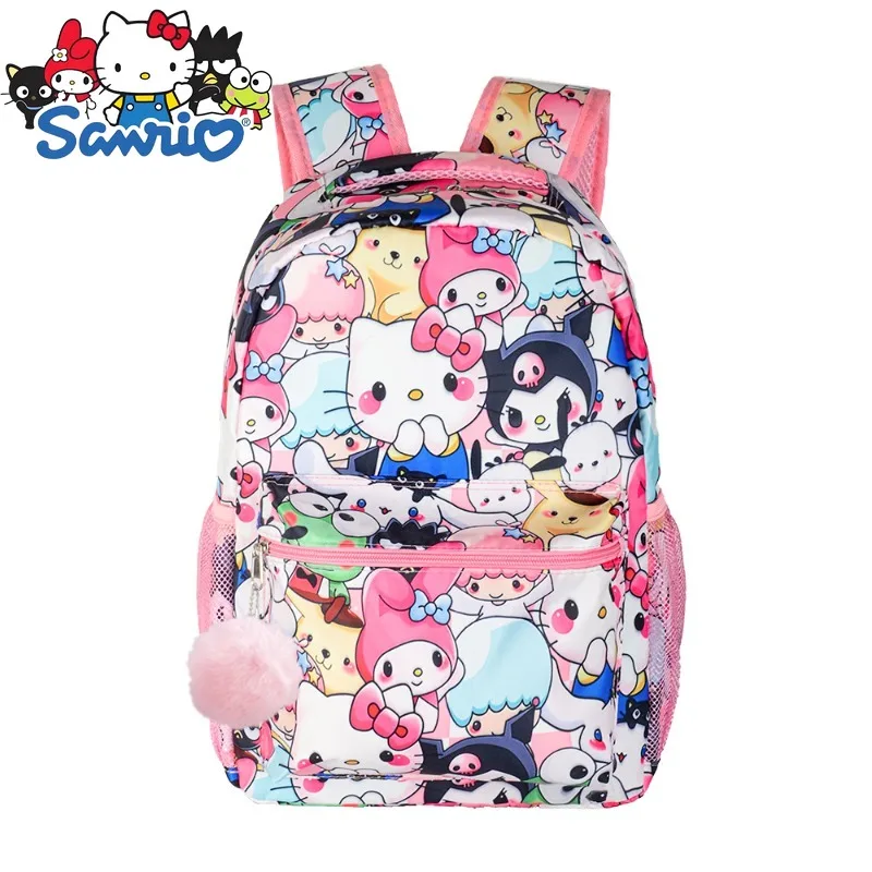 

Sanrio New Style Girl's Schoolbag Cartoon Girl Backpack Large Capacity High Quality Leisure Primary School Student Schoolbag