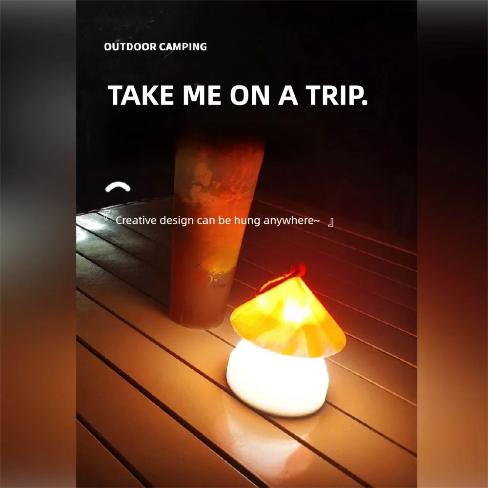 

Silicone Outdoor Camping Light Foldable Storage Remote Control Dimming Waterproof Portable RechargeableTent Light
