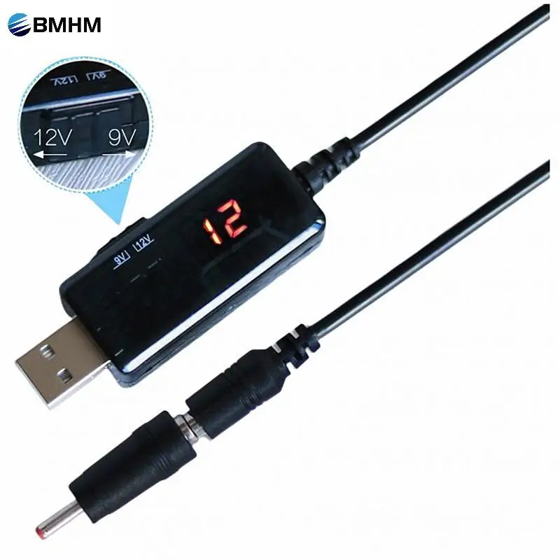 USB Boost Converter DC 5V to 9V 12V USB Step-up Converter Cable   3.5x1.35mm Connecter For Power Supply/Charger/Power Converter