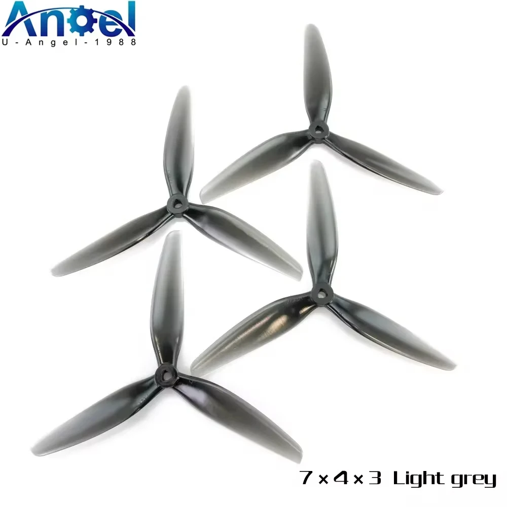 2Pair HQProp 7X4X3 7X3.5X3 7inch 8X4X3 8inch 3 Blade/Tri-blade Propeller Light Grey (2CW+2CCW) Poly Carbonate for FPV RC Drone