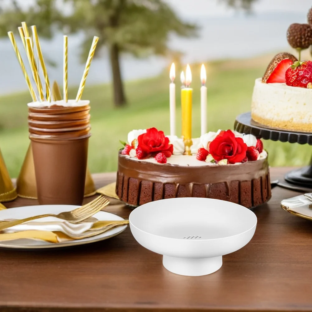 

2pcs Multifunctional Fruit Basket Modern Round Footed Bowl For Kitchen Counter Snack Storage Home Office Dessert Serving Dish