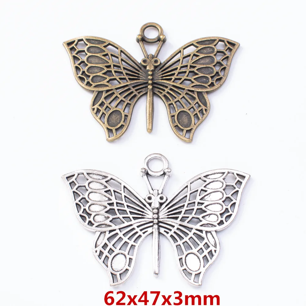 

5pieces (butterfly) vintage zinc alloy charm metal pendant DIY jewelry discovery making accessories 78
