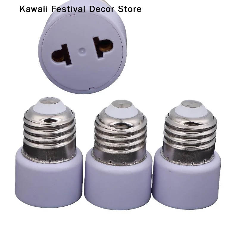 LED Light Lamp Socket US/EU Without Light Practical White E27 Plug Bulb Holder Light Fixture Bulb Base Adapter DIY Accessories