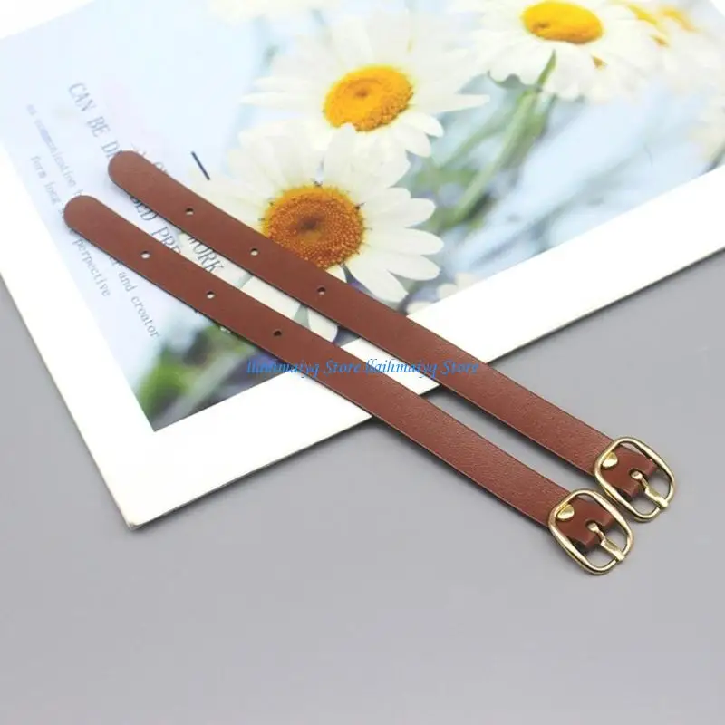 573B Adjustable Pu Leather Luggage Straps Bag Name Tages Loop Replacement Belts for Identification Ids Card Travel Accessories