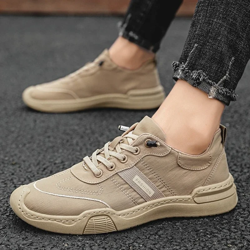 Summer 2024 New Breathable Ice silk Canvas Shoes Men's Casual Trend Board Shoes Men Platform Sneakers Man Vulcanized Shoes Flats