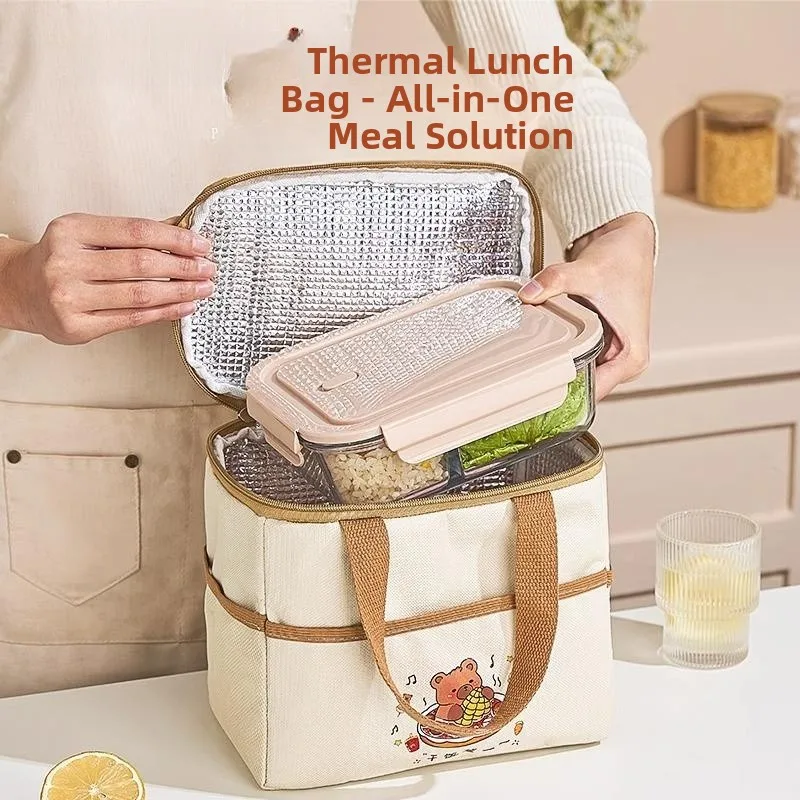 電子レンジ対応ガラス製ランチボックス-持ち運び可能な蓋付き食事容器-鮮度保持-オフィスワーカー向け-2024年新モデル