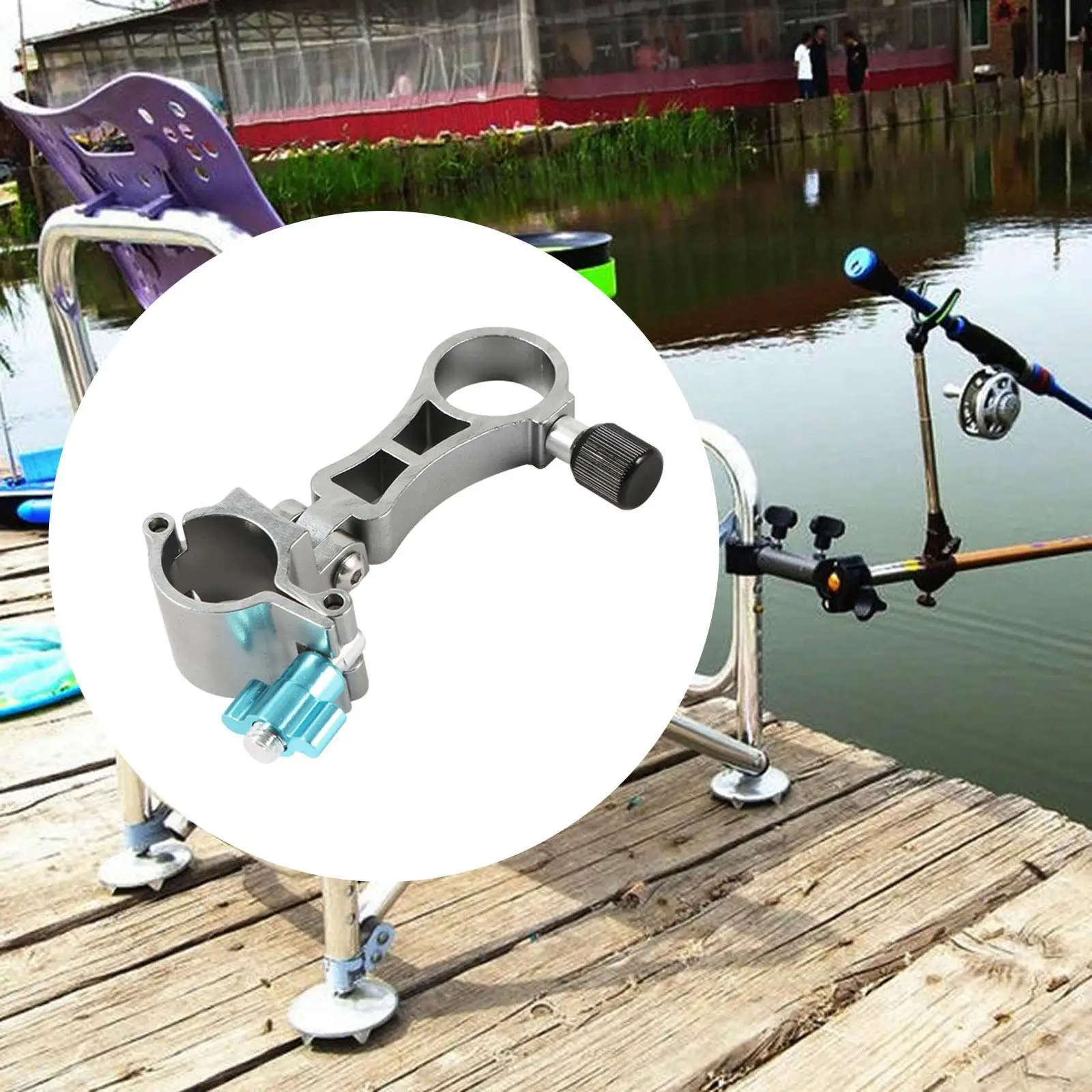 Fishing Chair Umbrella Stand Foldable Outdoor Adjustable Mount Sturdy Easy Installation Practical Portable Accessory Fixed Clip