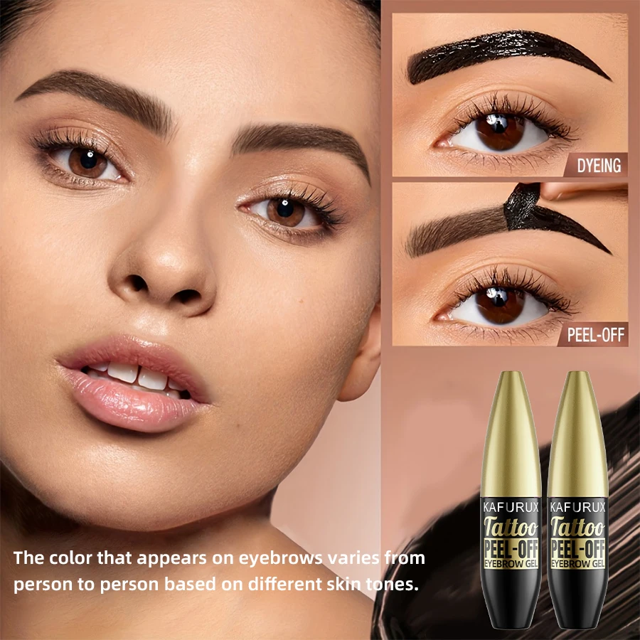 1 Stück abziehbare Augenbrauen-Gel-Tönung, semi-permanente Augenbrauen-Tönung, wasserdicht, transferfest, für vollere, definierte, aussehende Augenbrauen, Make-up-Geschenke