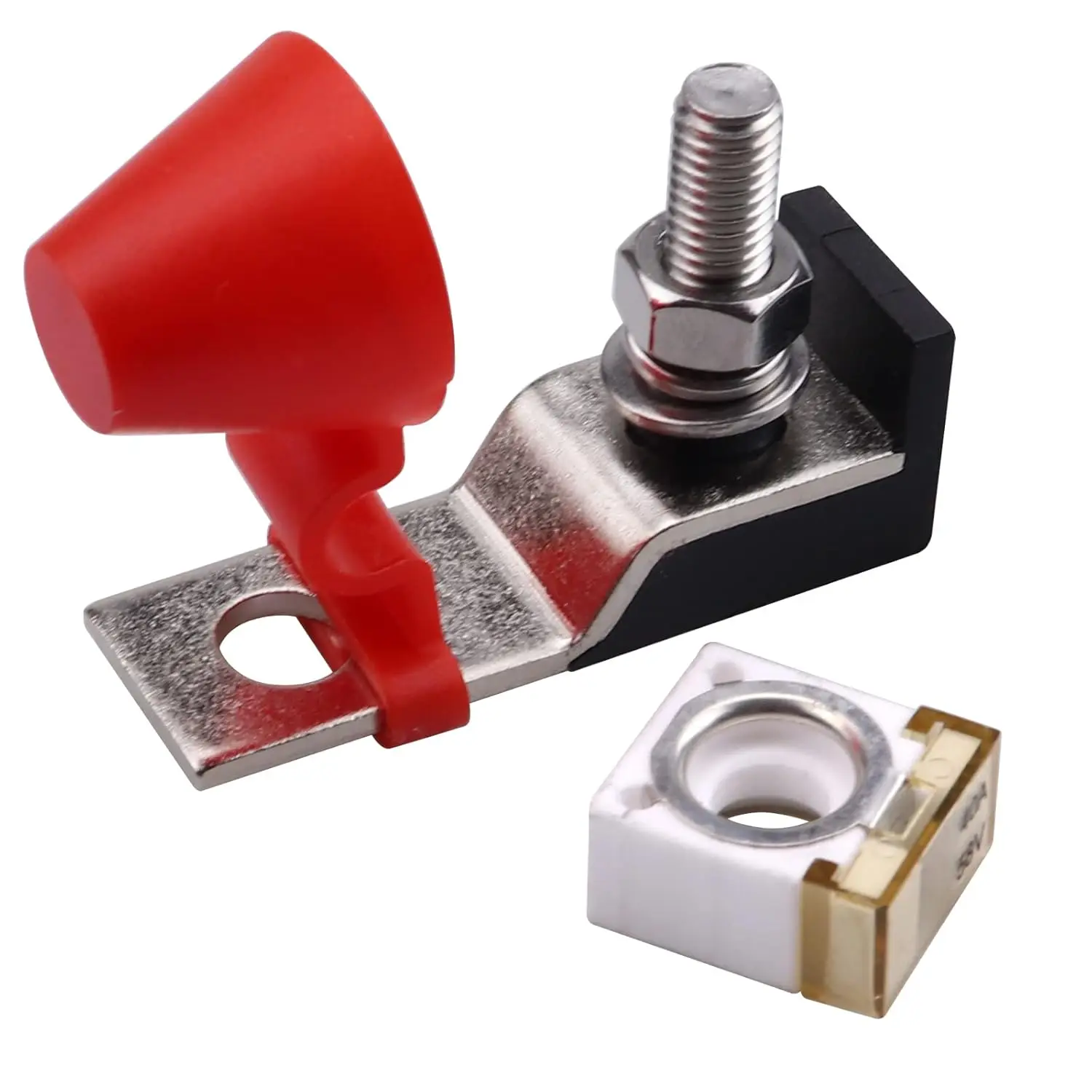 Marine Rated Battery Fuse Terminal Fuse Block MRBF Fuse Bracket 30-300 Amp for Electrical System Installation