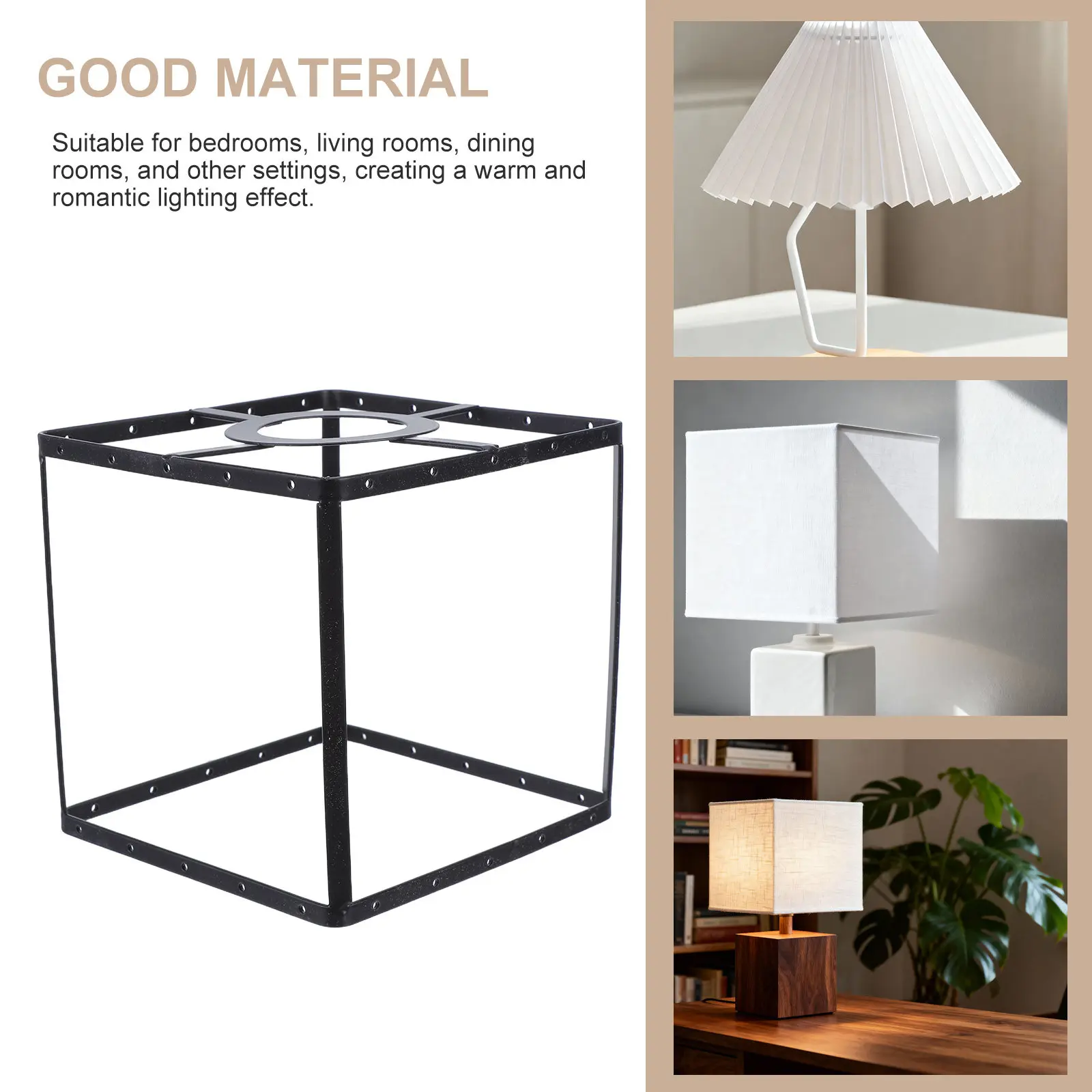 E27 Lampshade Holder Bracket Iron Wire Frame for 4.2cm Socket Vintage Black Metal Lampshade Adapter for Home Office Lighting
