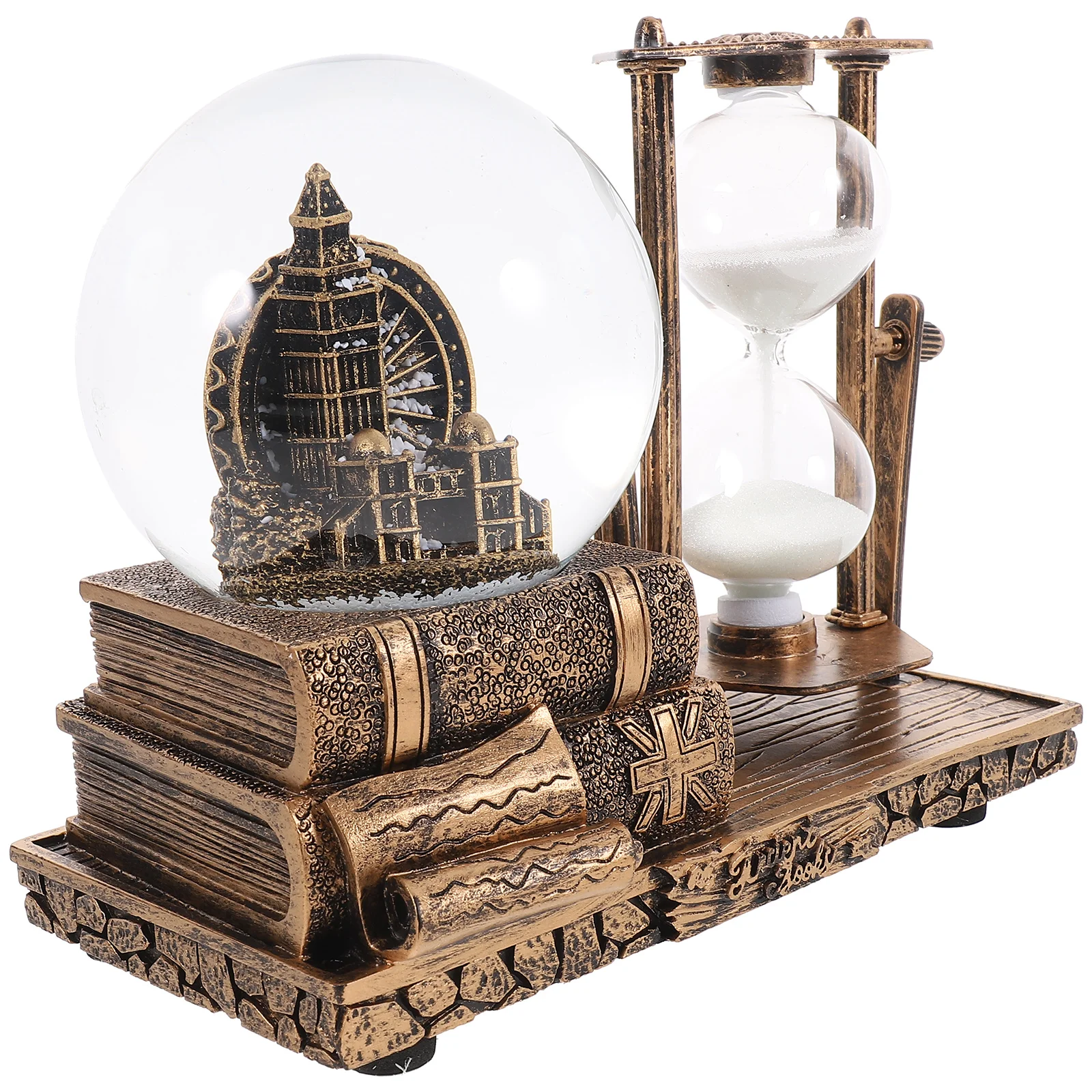 

Retro Hourglass Ornaments Vintage Desktop Decoration Centerpiece Table Decorations Crystal Snow Globe Home Sand Clock Cabinet