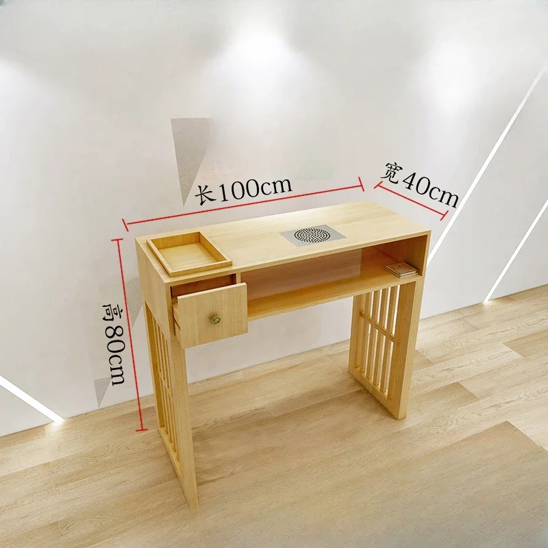 Wood Manicure Nail Table Professional Dressing Modern Beauty Nail Table Luxury Women makeup Tavolo Manicure Salon Furniture