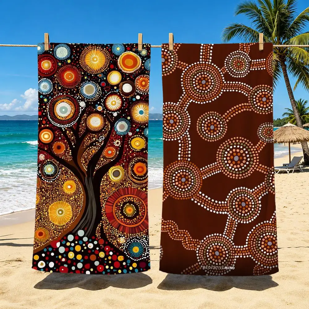 A-Australian Aboriginal Art Towel Towel beach towel, quick drying absorbent bath towel for Swim,Gym,Camping,Outdoor hot