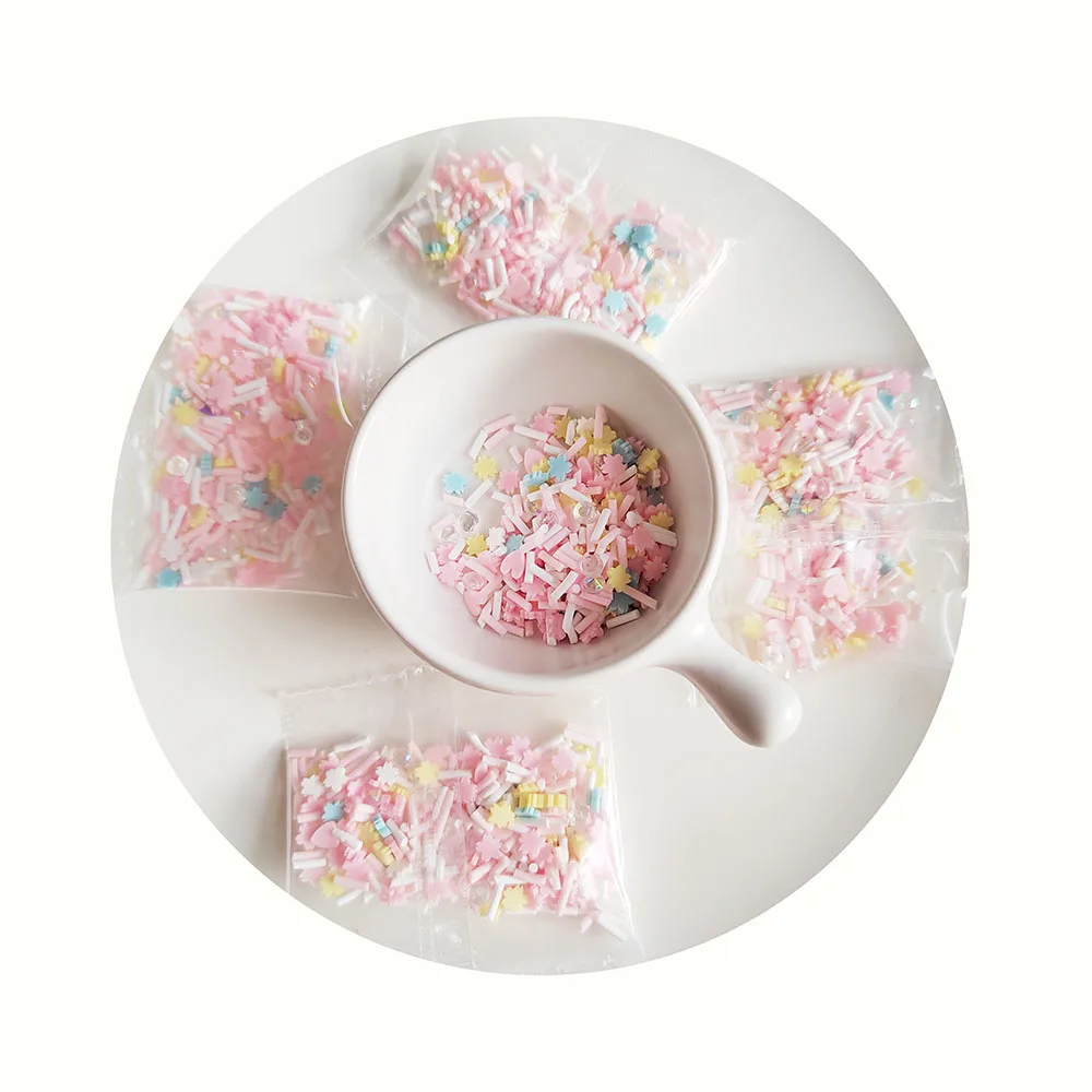 Valentine's Day Artificial Chocolate Candy Sprinkles Tiny Polymer Clay Heart Embellishments For Nail Art DIY Making