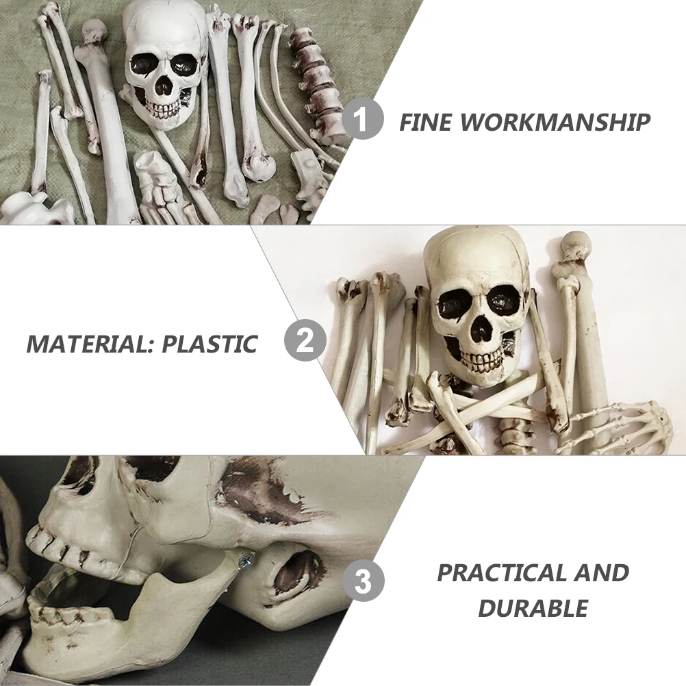 

1pcs Simulation Set Lifelike Plastic Bones For Halloween Decoration Haunted House Graveyard Party Decor Supplies