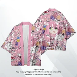 Anime Bocchi The Rock Cosplay Gotoh Hitori Kita Ikuyo Ijichi Nijika Yamada Ryo Short Sleeved Haori Printing Polyester Costume