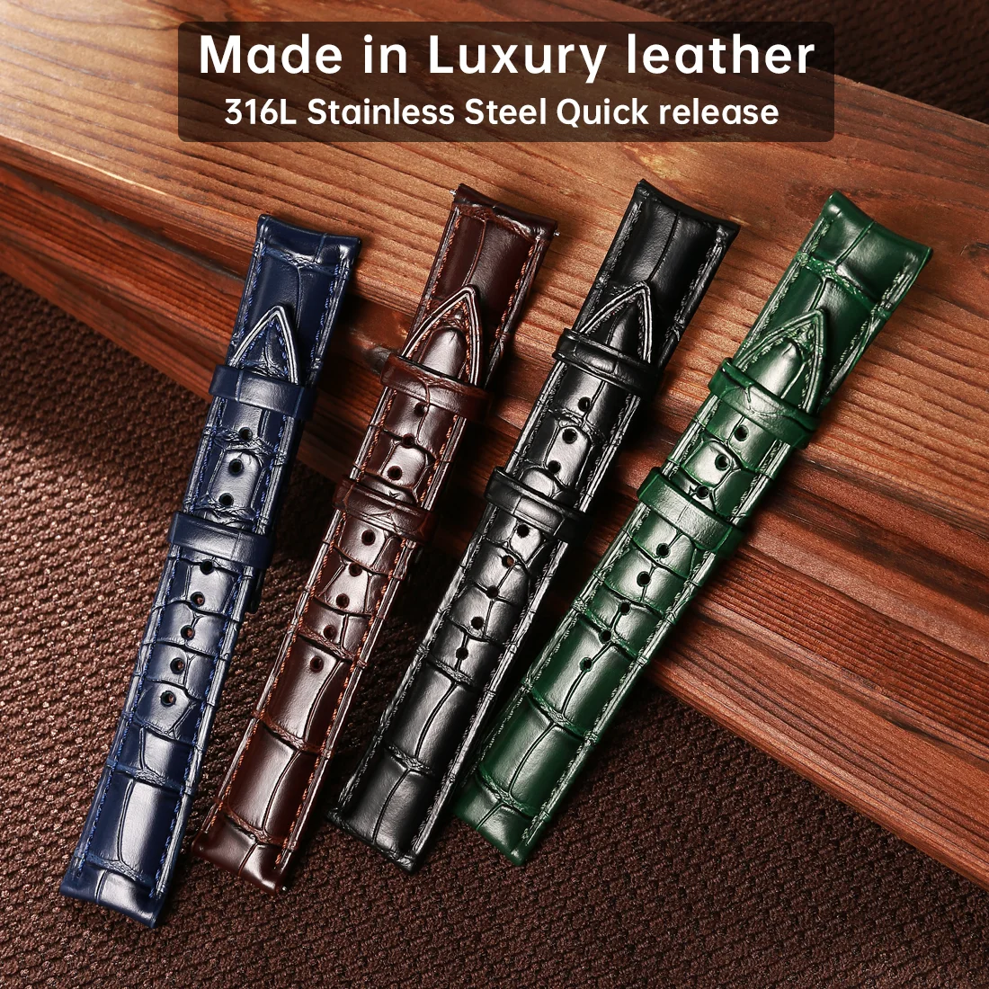 Maikes Top Quality Leather Watch Strap 20mm 21mm 22mm Accessories Watchbands Braceletes For Breitling Omega Watch Band