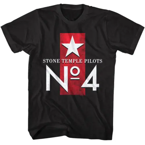 Álbum de banda de rock masculina camiseta, Stone Temple Pilots No 4 Red Stripe, Concert Tour, M