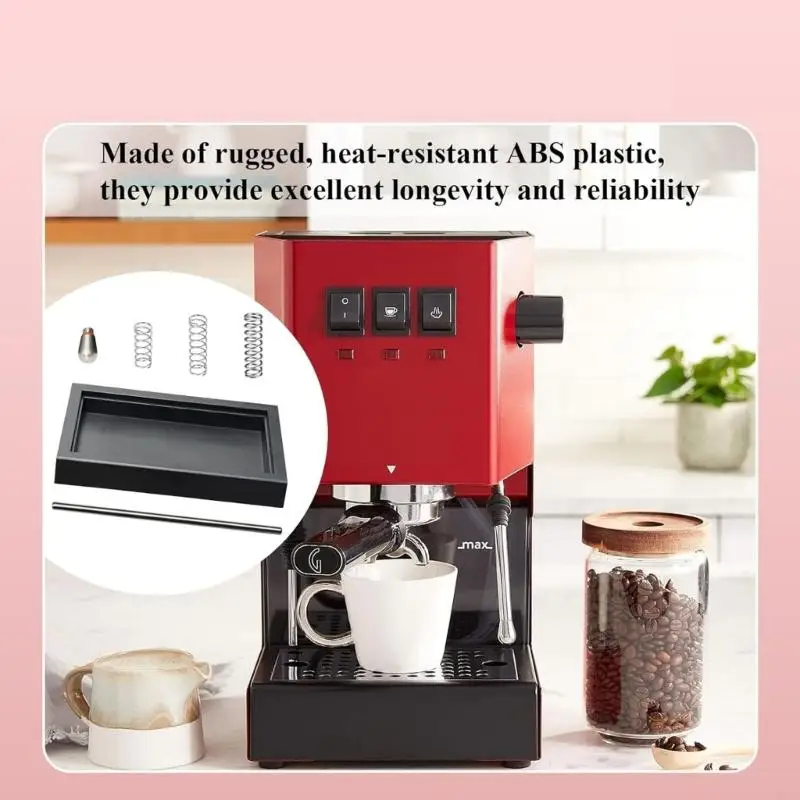 2025 جديد إكسسوارات آلة الإسبريسو طقم الينابيع القابلة للتعديل صينية التنقيط وأنبوب طويل لقطع غيار صانع القهوة