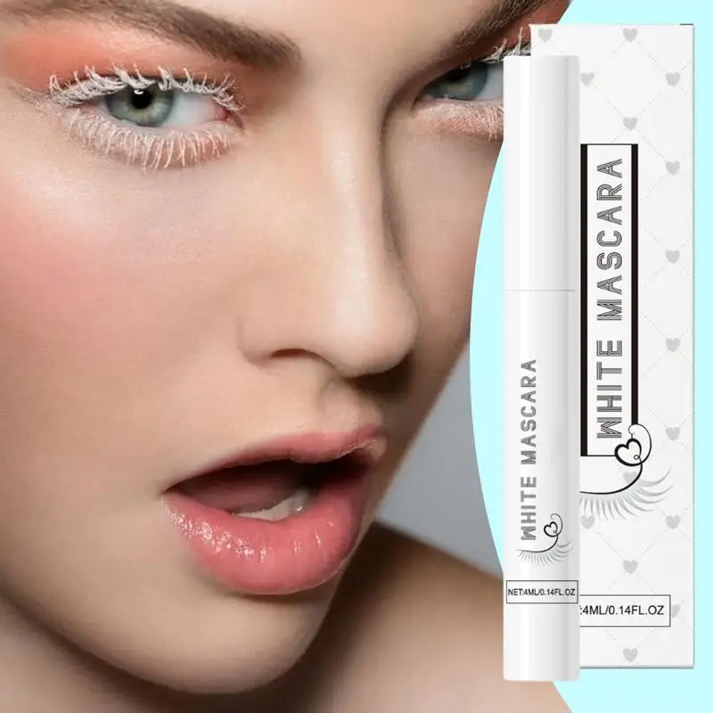 Mascara da donna di colore bianco Mascara colorato bianco impermeabile Ciglia volumizzanti Trucco Trucco da donna a lunga durata Curling Beaut