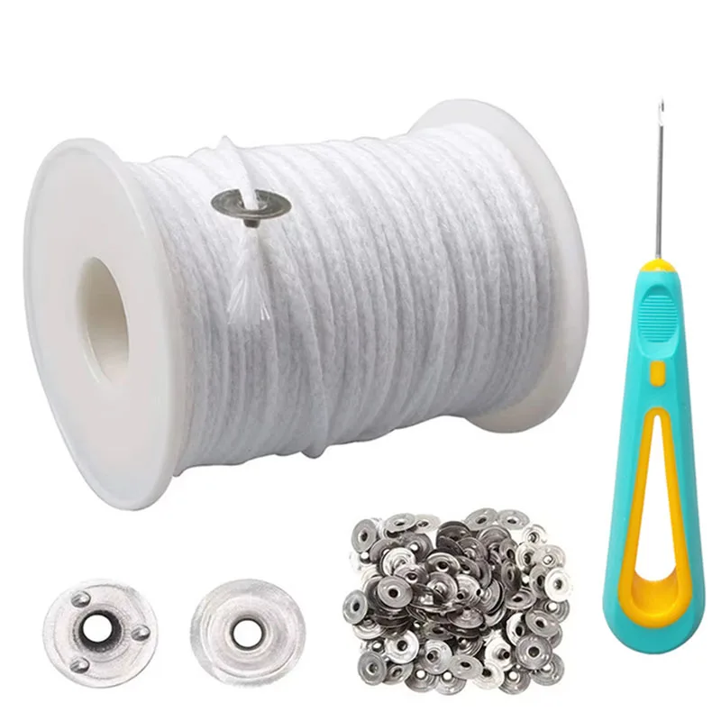 DIY Candle Accessories Candle Wicks Holder Base Cotton Smokeless Candle Wicks Hooked Cone Homemade Candle Making Supplies