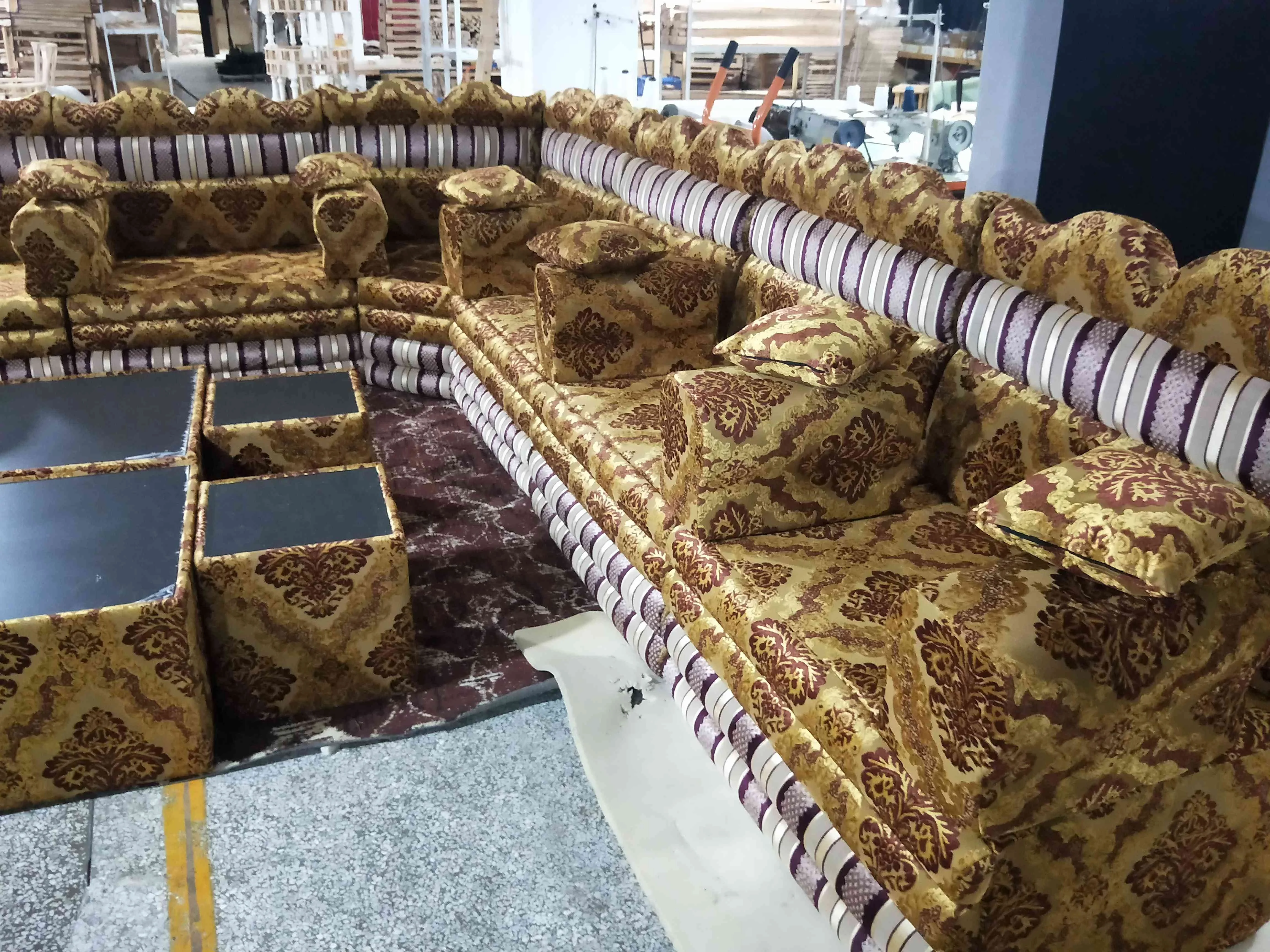 2023 Hot Sale Rebond Foam Sofa Wholesale floor Furniture Corner Level Cushion Seating Arab Rebond Foam Sofa Cover