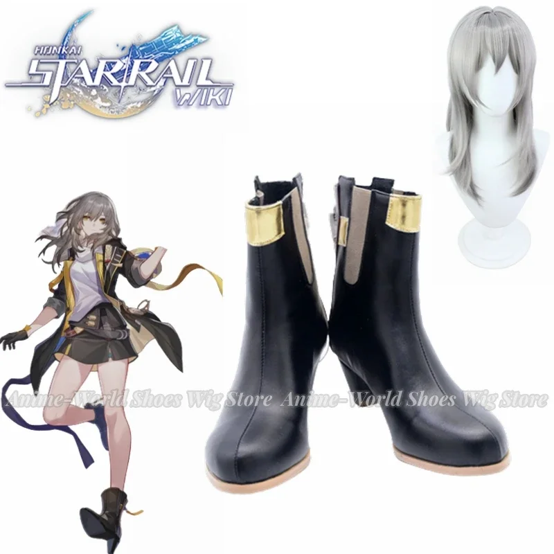 

Trailblazer Female Cosplay Shoes Boots Game Honkai Star Rail Wig Cosplay Costumes Shoes Halloween Carnival Party Props