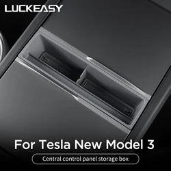 Per Tesla Model 3 Highland Central Control Storage Box 2024 Center Console Panel Tidying Organizer USB Shunt Hub accessori per auto