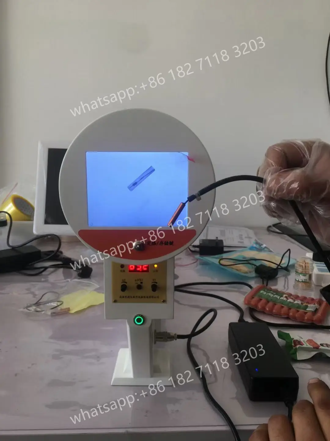 Instrumento de fluoroscopia de rayos X portátil, alta definición con monitor para enchufe, placa de circuito, mejor precio