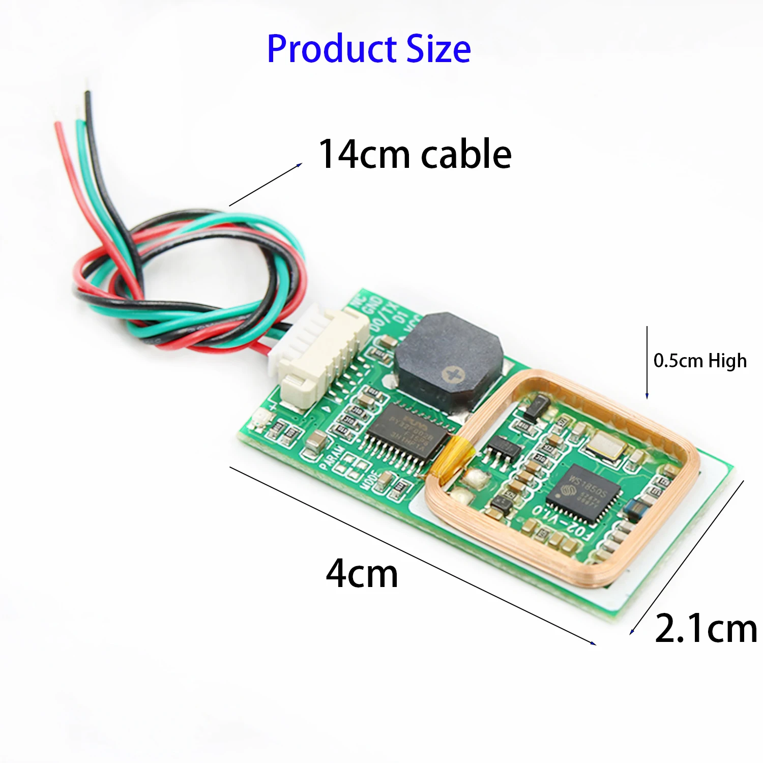 Mini Dual Band RFID Reader 125KHz/13.56MHz Wiegand WG26 WG34 Secure Output Embedded Module for Door Access & Intercom