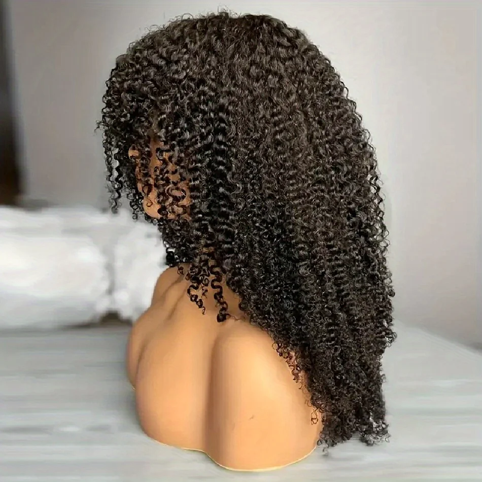13x4 13x6 Hd Transparent Deep Wave Lace Front Wigs Human Hair 200% Density Curly Human Hair Frontal Wigs For Women Pre Plucked image 2