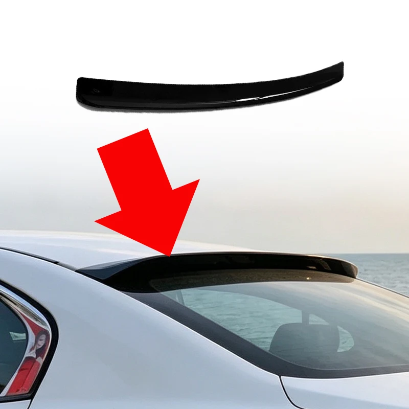 Roof Spoiler Window Visor Top Wing For 2011‑2018 Chrysler 300C ABS Exterior Body Kit Rear Window Upper Spoiler Modification Acce