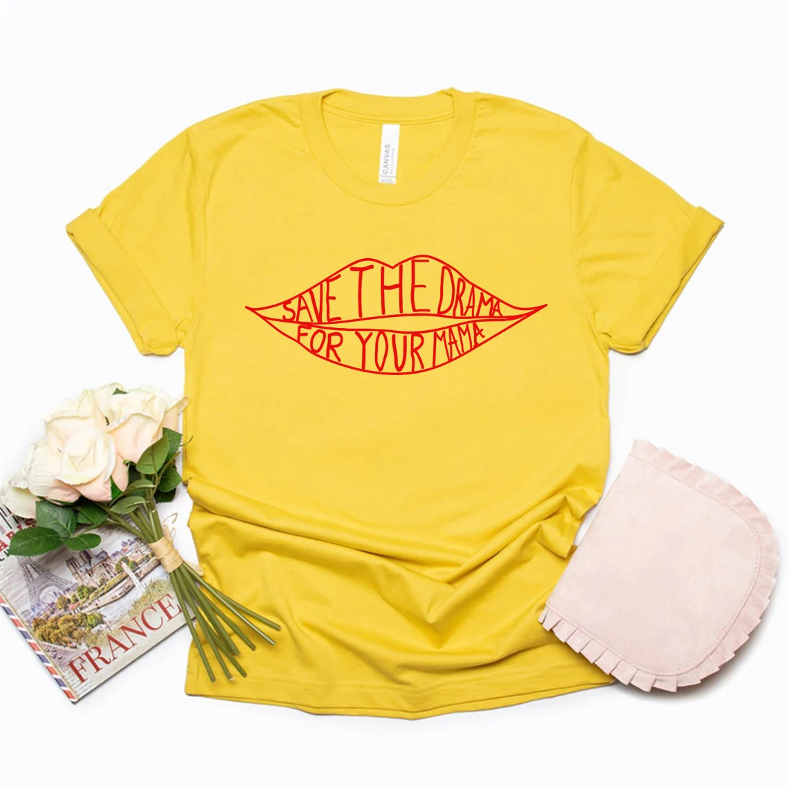 Save The Drama for Your Mama T Shirt Friends Tv Show Rachel Green T-Shirt Unisex Graphic Tees Tops Mothers Day Gift