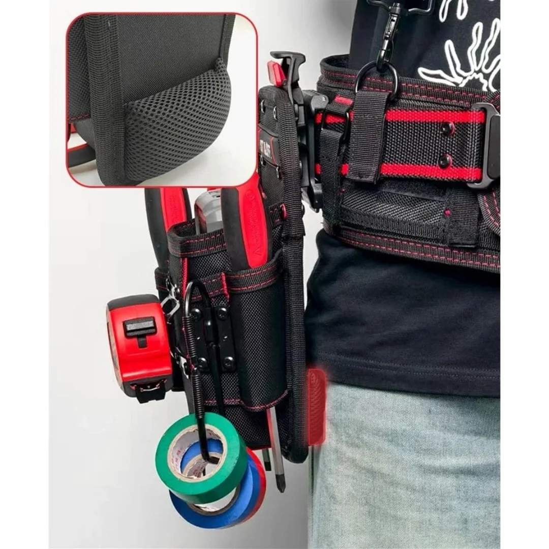 STARJIFF HC2521 Elektriker-Spezialtasche zum Schnellaufhängen, 1680D Oxford-Gewebe, Großvolumige Extra-Dicke Reparatur-Aufbewahrungstasche – Detail 4
