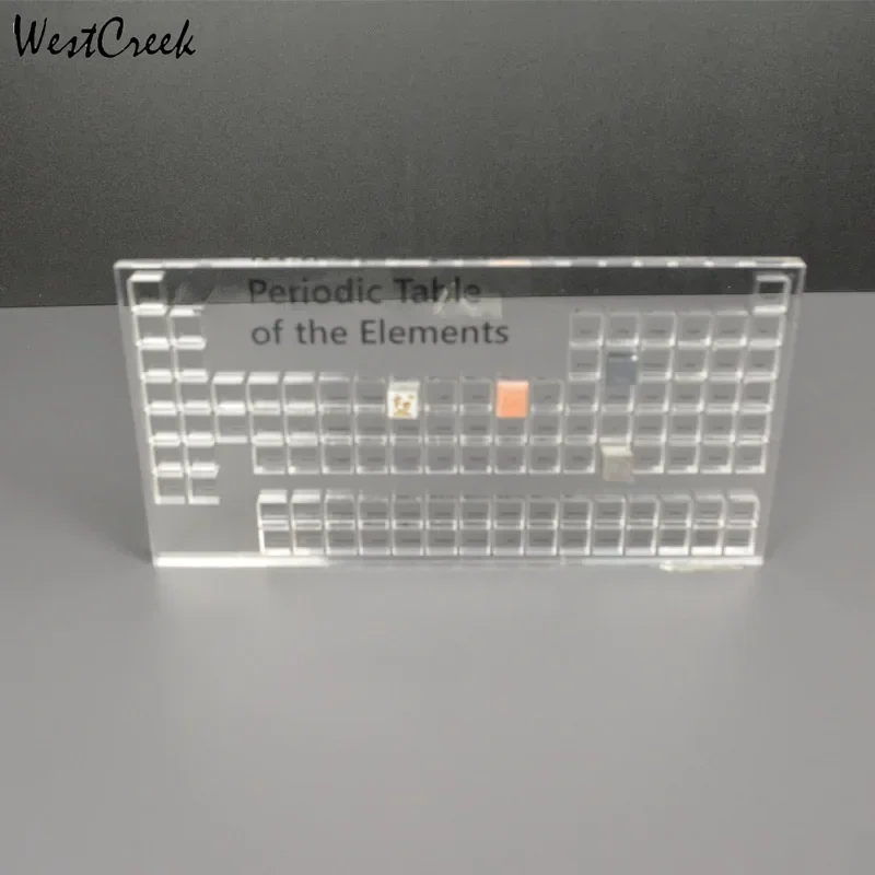 WESTCREEK Element Cube Collector Box Acrylic Box Case 10mm Grid Element Cube Collection Clear Element Periodic Storage Boxes