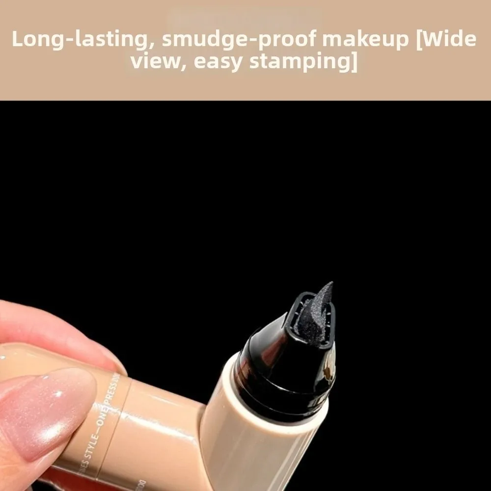 New Waterproof Eyeliner Stamp Quick Dry Long Lasting Eye Liner Stamp Rotatable Easy to Use Eyeliner Stamp Pen