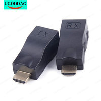 4K HD HDMI-compatible Extender RJ45 LAN Network Extension Transmitter Receiver TX RX Cat5e CAT6 Ethernet Cable 30m