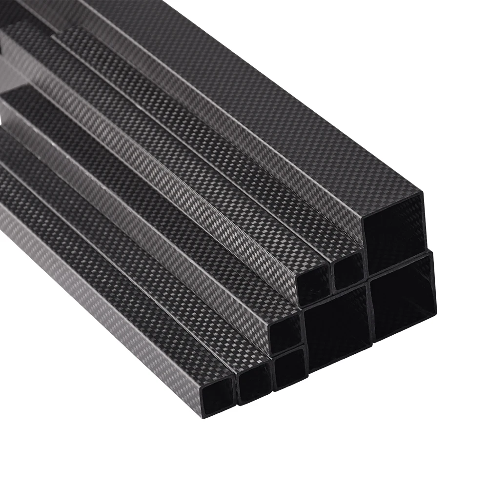 1Pcs 3K Texture Length 1000mm OD30mm 35mm 40mm Plain Matte 100% Full Carbon Fiber Rectangular Square Tube