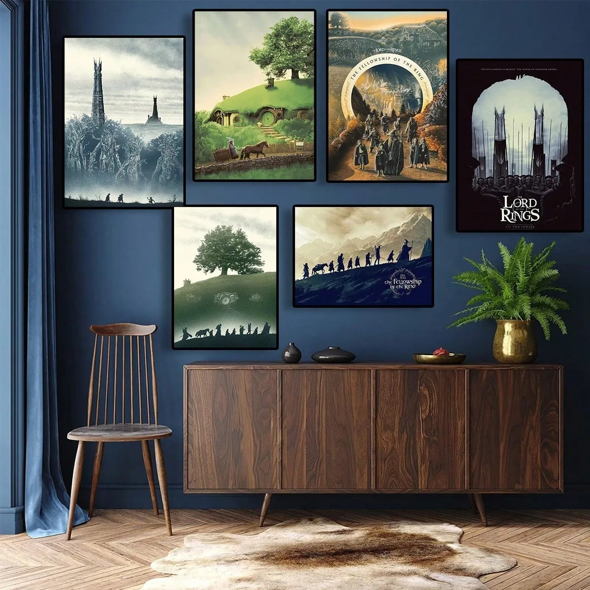 Scandinavian Classic Vintage Aesthetic Canvas Painting Wall Art The Lords of The Rings Poster Home Bedroom Living Room Decor
