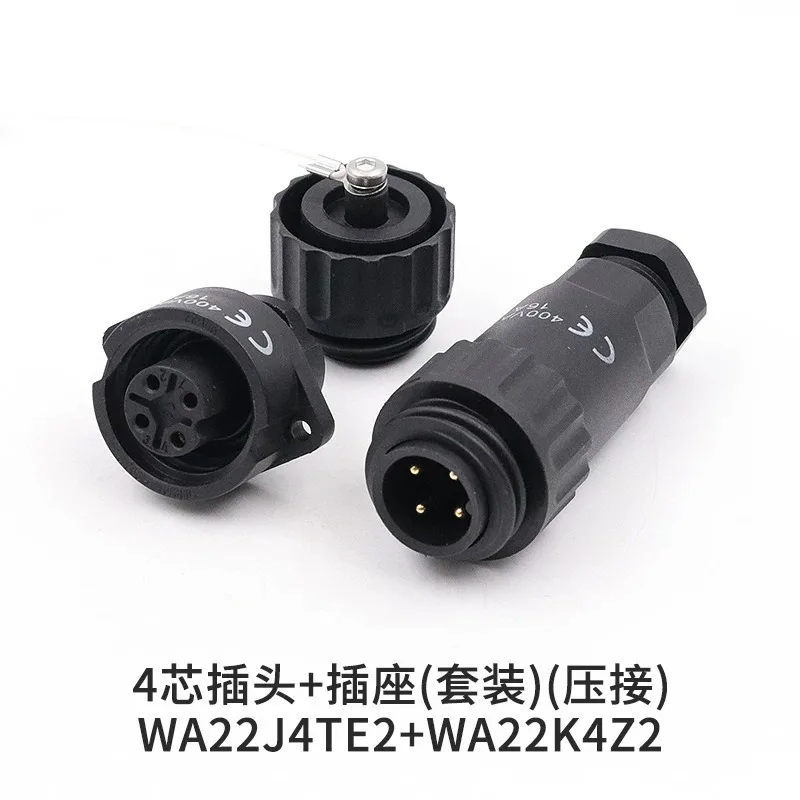 10Pcs WA22 4Pin 7Pin Butt-type Waterproof Aviation Connector Plug Socket for Powder Coating Machine
