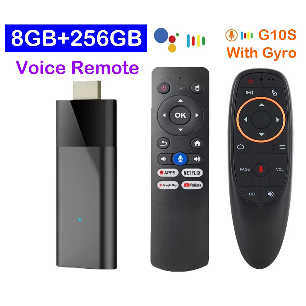 Android16 Q12 TV-Stick 8K Ultra Smart TV Box H313 Google Assistant Dual WLAN 5G Sprachsteuerung BT6.0 8GB 256GB Android 16 Media Player