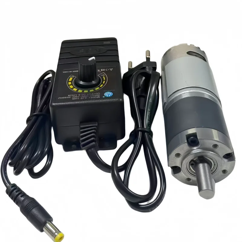 36GM-550 DC speed reducer motor, capable of forward and reverse rotation, with adjustable power supply of 12V and 24V