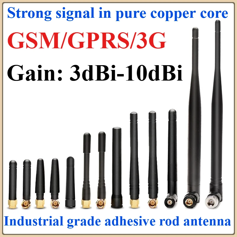 1Pcs 868MHz 915MHz Antenna 3dBi-10dBi SMA Male Head GSM.GPRS.2G.3G Antenna Waterproof Rubber Rod Antenna