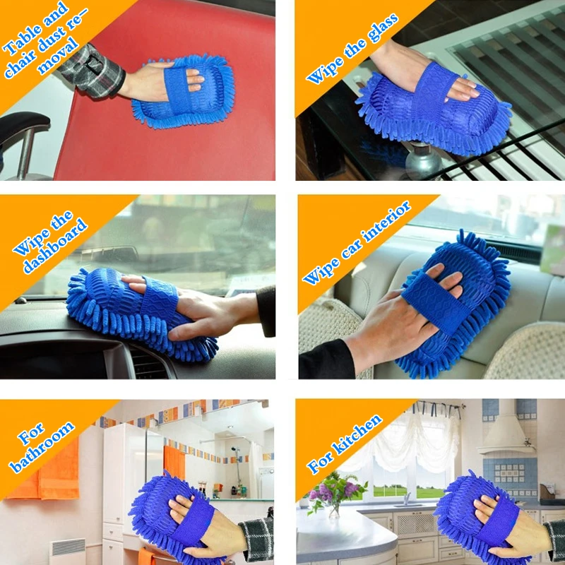 Car Wash Microfiber Car Washer Sponge Cleaning Car Care Detailing Brushes Washing Towel Auto Gloves Styling Accessories