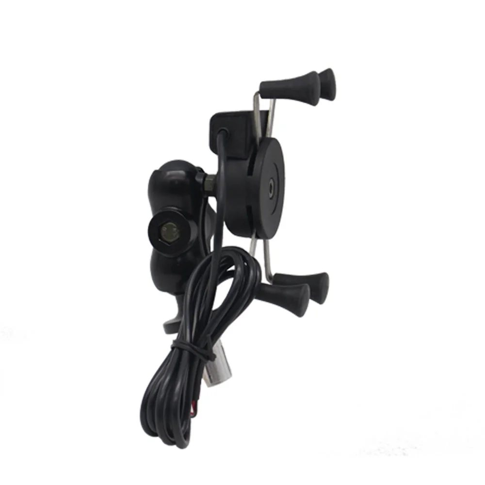 Motorcycle Phone Holder Fork Stem Mount GPS Navigation Bracket with USB Charger for BMW F900XR Yamaha Tenere700 Cellphone Stand